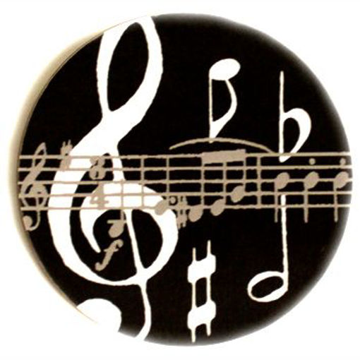 Picture of BLACK MUSIC NOTES COASTER